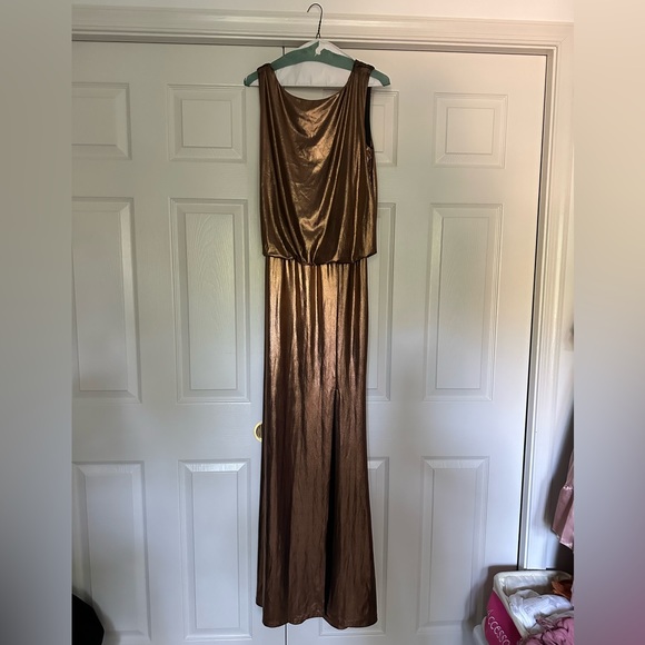 Rachel Zoe open back copper dress BNWT 6 - Picture 2 of 3